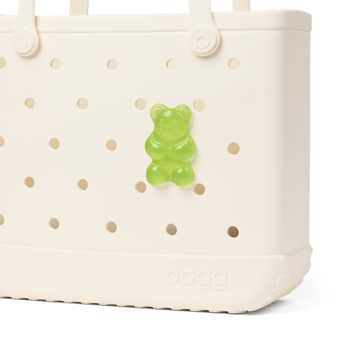 Bogg Bit Lime Gummy Bear Cruise Essentials Travel Tote Sandproof Easy Clean with Adjustable Shoulder Strap for Beach Vacation Travel Organizer Vacation Essentials for Women