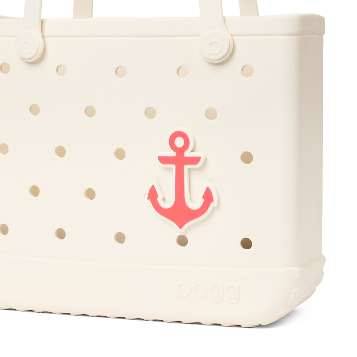 Bogg Bit Capri Coral Anchor Heavy Duty Rubber Beach Bag Sandproof Sandproof with Waterproof Phone Pouch for Tropical Vacations Travel Organizer Vacation Essentials for Women