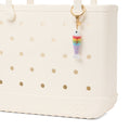 Bogg'd & Charmed Crochet Fish Color Burst Vacation Gear Organizer Modern Washable Bonus Cosmetic Bag Included for Beach Holidays