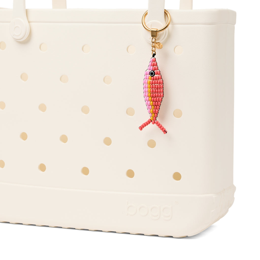 Bogg'd & Charmed Beaded Fish Coral/Pink Taffy Poolside Essentials Organizer Portable Quick Dry Open Top Access Access for Family Trips