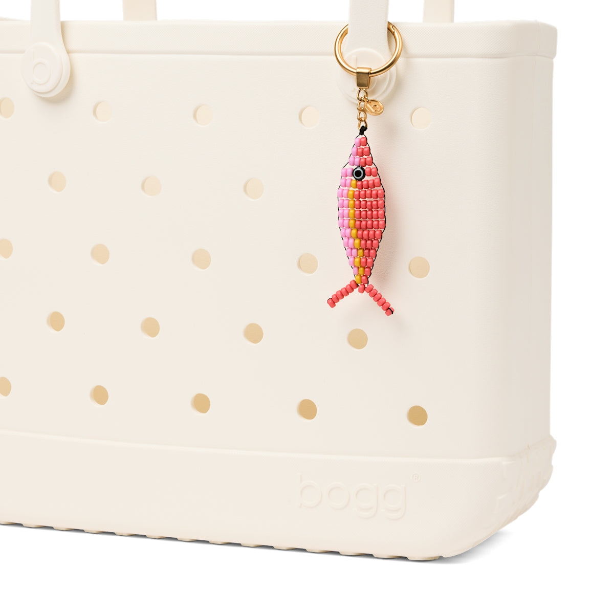 Bogg'd & Charmed Beaded Fish Coral/Pink Taffy Poolside Essentials Organizer Portable Quick Dry Open Top Access Access for Family Trips